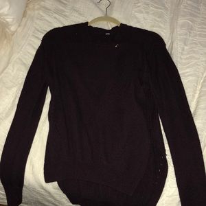 Wool blend knit sweater